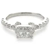 18 Karat White Gold Radiant Cut Diamond Engagement Ring