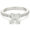 14 Karat White Gold Radiant Cut Diamond Engagement Ring