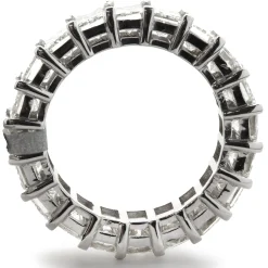 14 Karat White Gold Radiant Cut Diamond Band