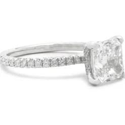 14 Karat White Gold Radiant Cut Diamond Engagement Ring