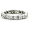18 Karat White Gold Round and Baguette Diamond Band