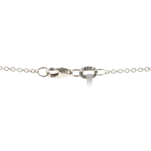 18 Karat White Gold Round and Emerald Cut Diamond Lariat Necklace