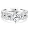 14 Karat White Gold Round Brilliant Cut Diamond Engagement Ring