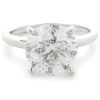 14 Karat White Gold Round Brilliant Cut Diamond Engagement Ring