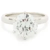14 Karat White Gold Round Brilliant Cut Diamond Engagement Ring