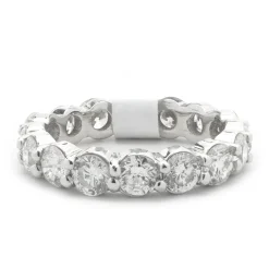 18 Karat White Gold Round Brilliant Diamond Eternity Band