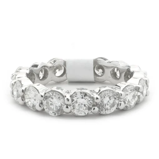 18 Karat White Gold Round Brilliant Diamond Eternity Band