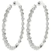 18 Karat White Gold Round Brilliant & Marquise Diamond Inside Outside Hoop Earrings