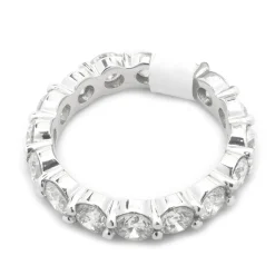 18 Karat White Gold Round Brilliant Diamond Eternity Band