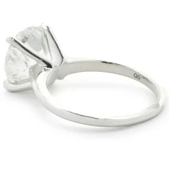 14 Karat White Gold Round Brilliant Cut Diamond Engagement Ring