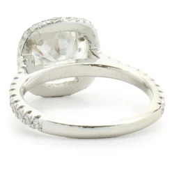 14 Karat White Gold Round Brilliant Cut Diamond Engagement Ring