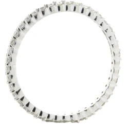 14 Karat White Gold Round Brilliant Cut Diamond Eternity Band