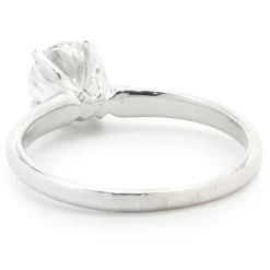 14 Karat White Gold Round Brilliant Cut Diamond Engagement Ring