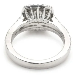 14 Karat White Gold Round Brilliant Cut Diamond Engagement Ring