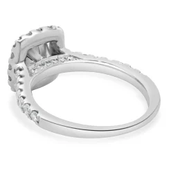 14 Karat White Gold Round Brilliant Cut Diamond Engagement Ring