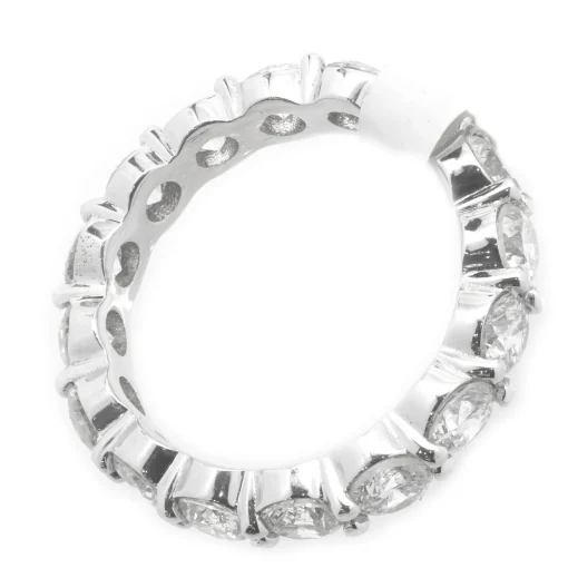 18 Karat White Gold Round Brilliant Diamond Eternity Band