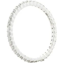 14 Karat White Gold Round Brilliant Cut Diamond Eternity Band