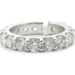 18 Karat White Gold Round Brilliant Cut Diamond Eternity Band