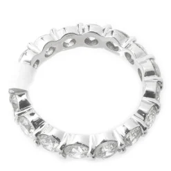 18 Karat White Gold Round Brilliant Diamond Eternity Band