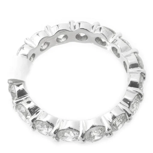 18 Karat White Gold Round Brilliant Diamond Eternity Band