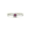 18 Karat White Gold Ruby and Diamond Ring