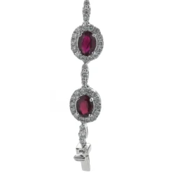 18 Karat White Gold Ruby and Diamond Necklace