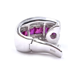 18 Karat White Gold Ruby and Diamond Slide Pendant