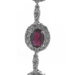 18 Karat White Gold Ruby and Diamond Necklace