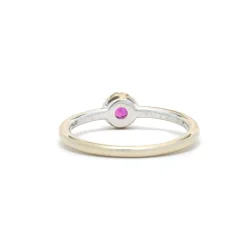 18 Karat White Gold Ruby and Diamond Ring