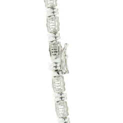 18 Karat White Gold Ruby and Diamond Halo Collar Necklace