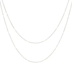 18 Karat White Gold Seed Pearl Station Necklace