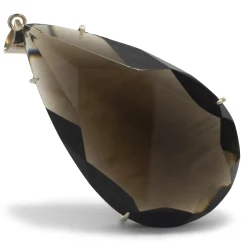 10 Karat White Gold Smoky Topaz Pendant
