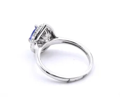 14 Karat White Gold Tanzanite and Diamond Ring