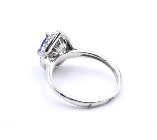 14 Karat White Gold Tanzanite and Diamond Ring