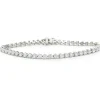 14 Karat White Gold Three Prong Diamond Tennis Bracelet