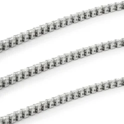 14 Karat White Gold Three Prong Diamond Tennis Bracelet