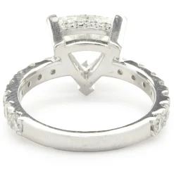 14 Karat White Gold Trillion Cut Diamond Engagement Ring