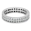 18 Karat White Gold Two Row Diamond Eternity Band