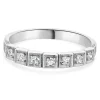 18 Karat White Gold Vintage Diamond Deco Band