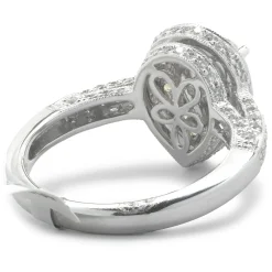 18 Karat White Gold Yellow Sapphire and Diamond Ring