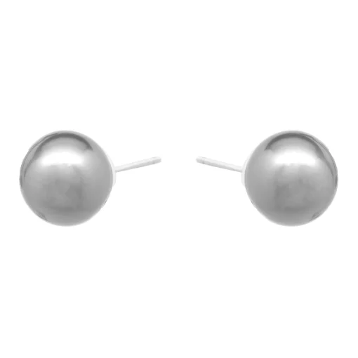 18 Karat White Tahitian Pearl Stud Earrings
