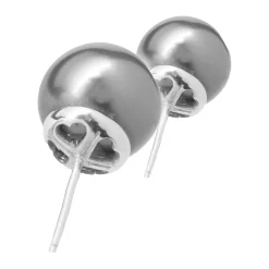 18 Karat White Tahitian Pearl Stud Earrings