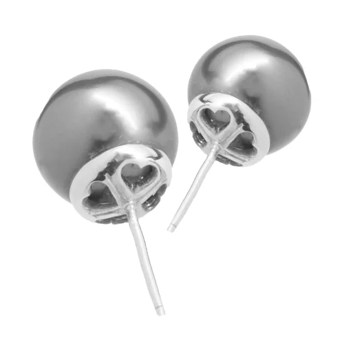 18 Karat White Tahitian Pearl Stud Earrings