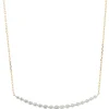 14 Karat Yellow & White Gold Diamond Smile Necklace