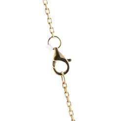14 Karat Yellow & White Gold Diamond Smile Necklace