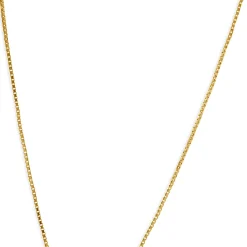 14 Karat Yellow & White Gold Bezel Set Diamond Solitaire Necklace