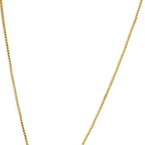 14 Karat Yellow & White Gold Bezel Set Diamond Solitaire Necklace