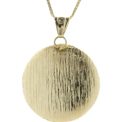 14 Karat Yellow & White Gold Snowflake Circle Necklace