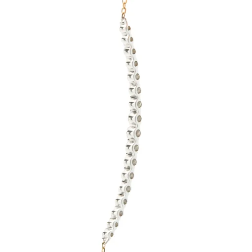 14 Karat Yellow & White Gold Diamond Smile Necklace