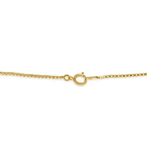 14 Karat Yellow & White Gold Bezel Set Diamond Solitaire Necklace